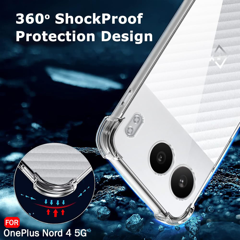 Case for OnePlus Nord 4, Techsuit, Shockproof Clear, Transparent