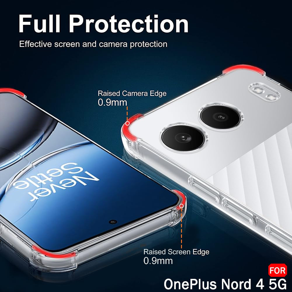 Case for OnePlus Nord 4, Techsuit, Shockproof Clear, Transparent