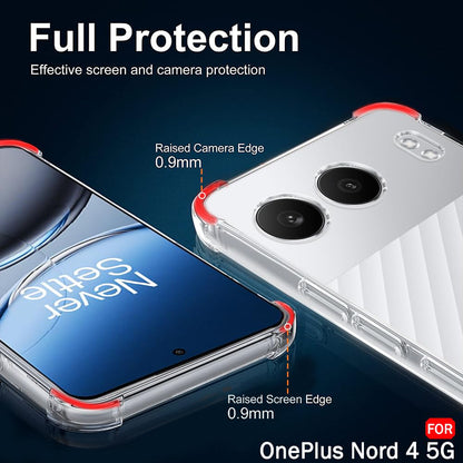 Case for OnePlus Nord 4, Techsuit, Shockproof Clear, Transparent