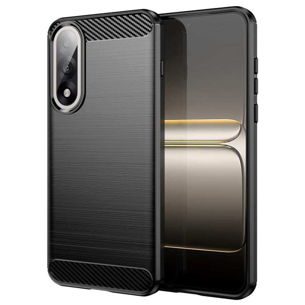 Fodral för OnePlus Nord 5, Techsuit, Kolfiber, Svart