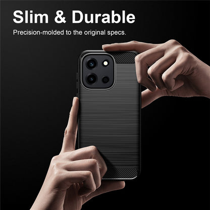 Fodral för OnePlus Nord 6, Techsuit, Kolfiber, Blå
