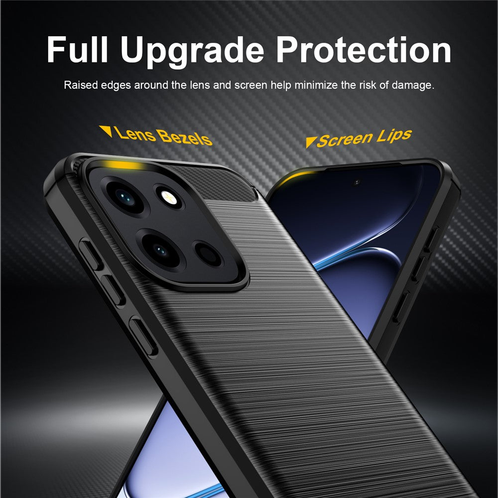 Fodral för OnePlus Nord 6, Techsuit, Kolfiber, Blå