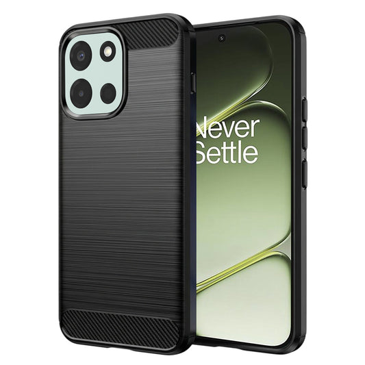Fodral för OnePlus Nord 6, Techsuit, Kolfiber, Svart