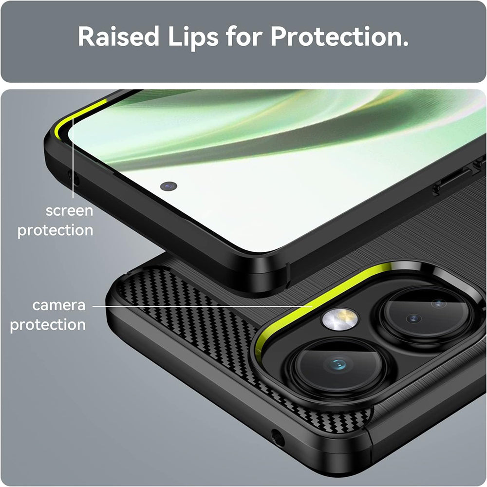 Case for OnePlus Nord CE 3 Lite, Techsuit, Carbon, Black