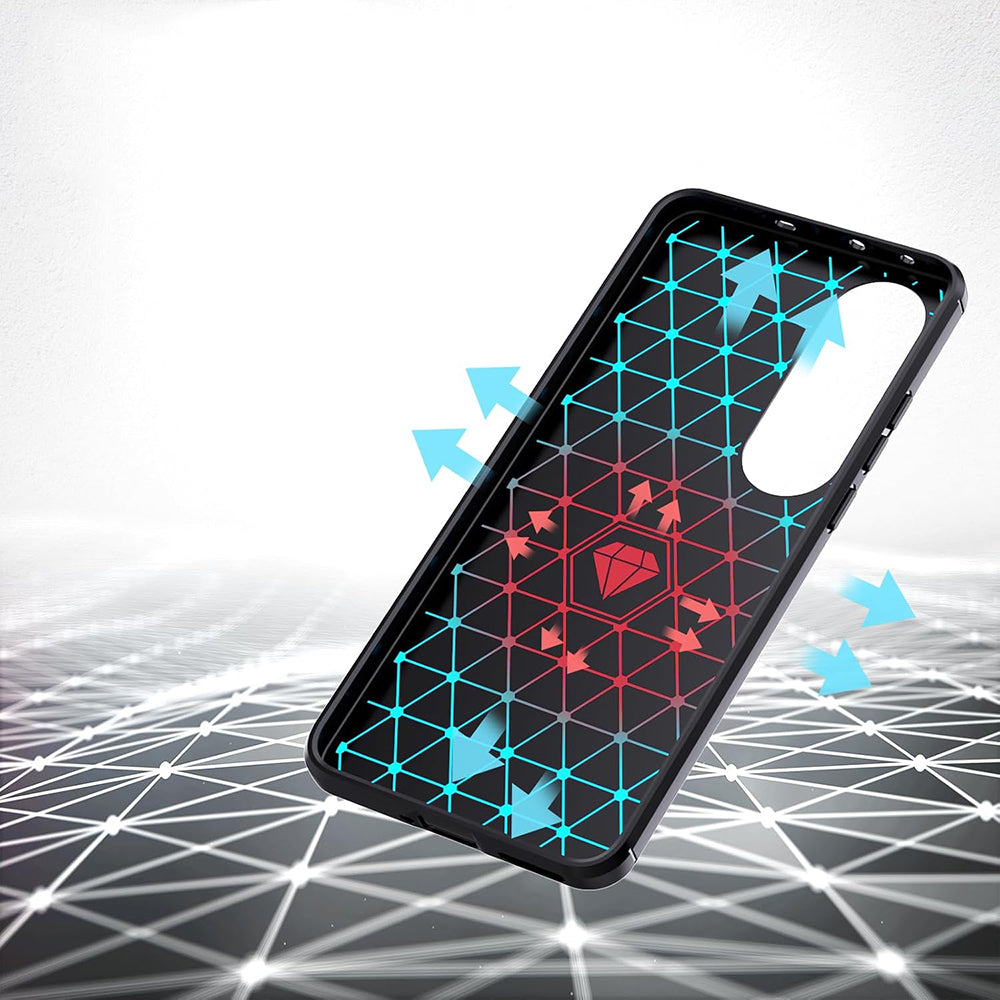 Fodral för OnePlus Nord CE4 Lite, Techsuit, Kolfiber, Blå