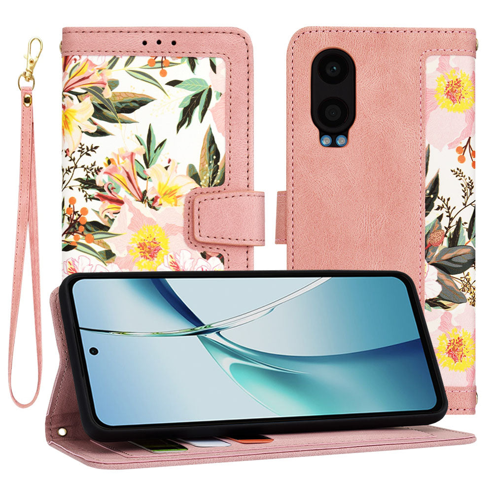 Fodral för OnePlus Nord CE4 Lite, Techsuit, FlipCraft, Rosa