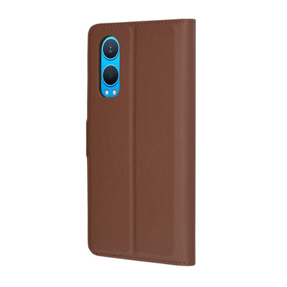 Fodral för OnePlus Nord CE4 Lite, Techsuit, Leather Folio, Brun