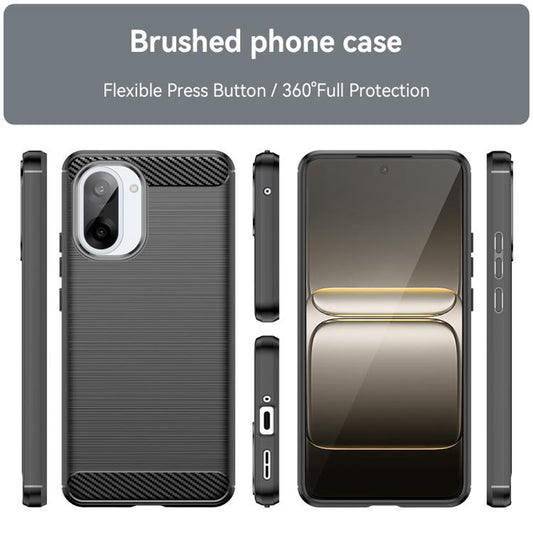 Fodral för OnePlus Nord CE5, Techsuit, Kolfiber, Svart