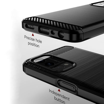 Fodral för OnePlus Nord N200 5G / Oppo A74 5G / A54 5G, Techsuit, Kolfiber, Svart