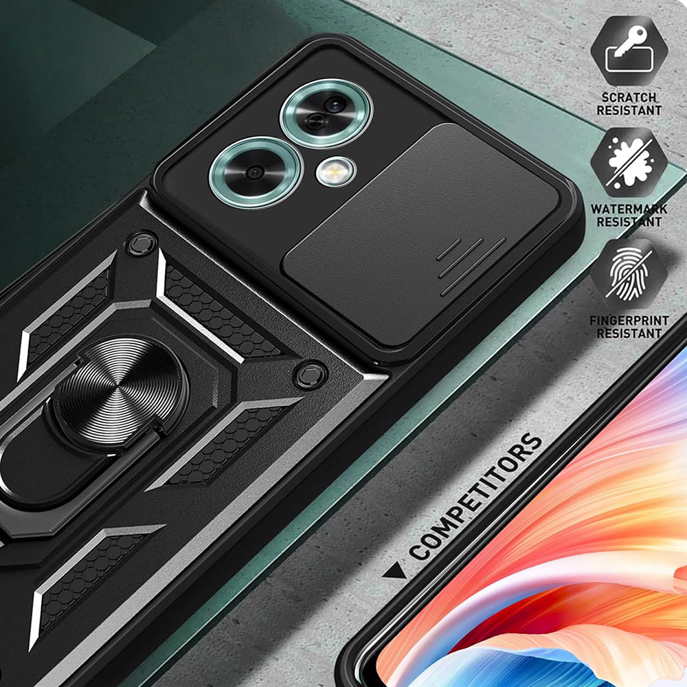 Fodral för OnePlus Nord N30 SE / Oppo A79, Techsuit, CamShield, Svart