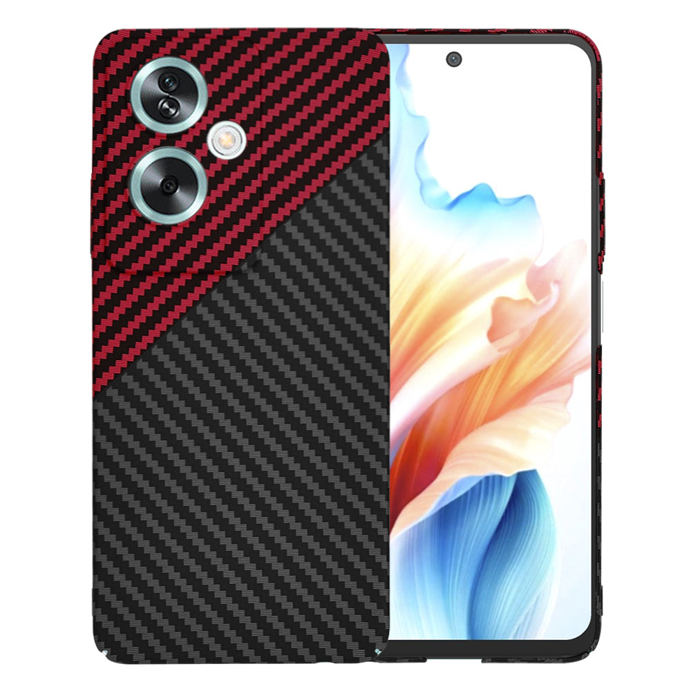 Fodral för OnePlus Nord N30 SE / Oppo A79, Techsuit, Carbonite FiberShell, Svart Röd