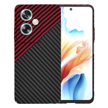 Fodral för OnePlus Nord N30 SE / Oppo A79, Techsuit, Carbonite FiberShell, Svart Röd