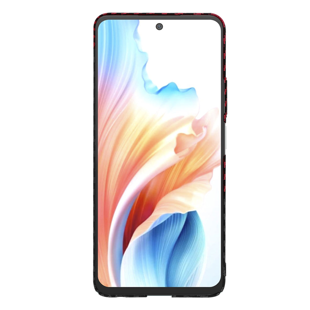 Fodral för OnePlus Nord N30 SE / Oppo A79, Techsuit, Carbonite FiberShell, Svart Röd