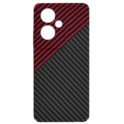 Fodral för OnePlus Nord N30 SE / Oppo A79, Techsuit, Carbonite FiberShell, Svart Röd