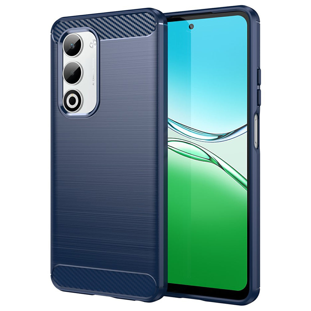 Fodral för Oppo A5 4G, Techsuit, Kolfiber, Blå