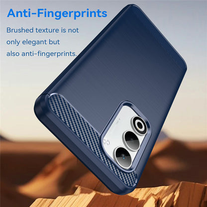 Fodral för Oppo A5 4G, Techsuit, Kolfiber, Blå