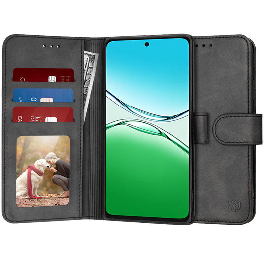 Fodral för Oppo A5 4G, Techsuit, Diary Book, Svart