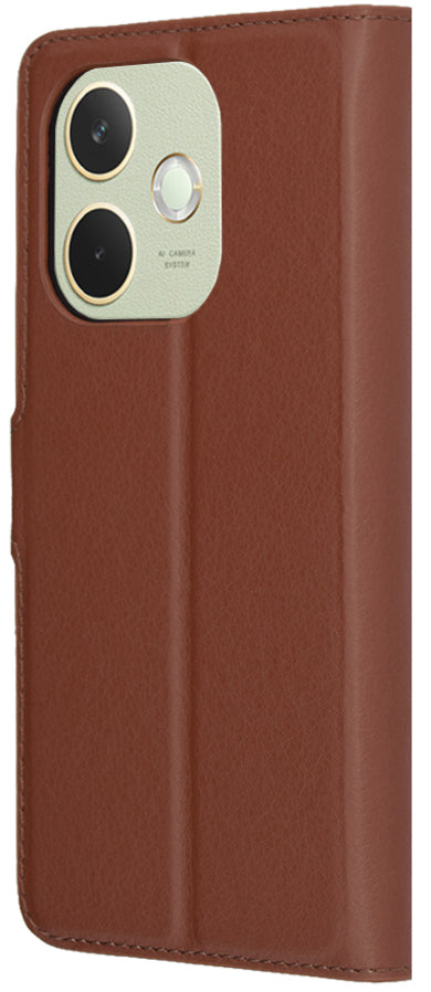 Fodral för Oppo A5 Pro 4G / A5 Pro, Techsuit, Läderfolio, Brun