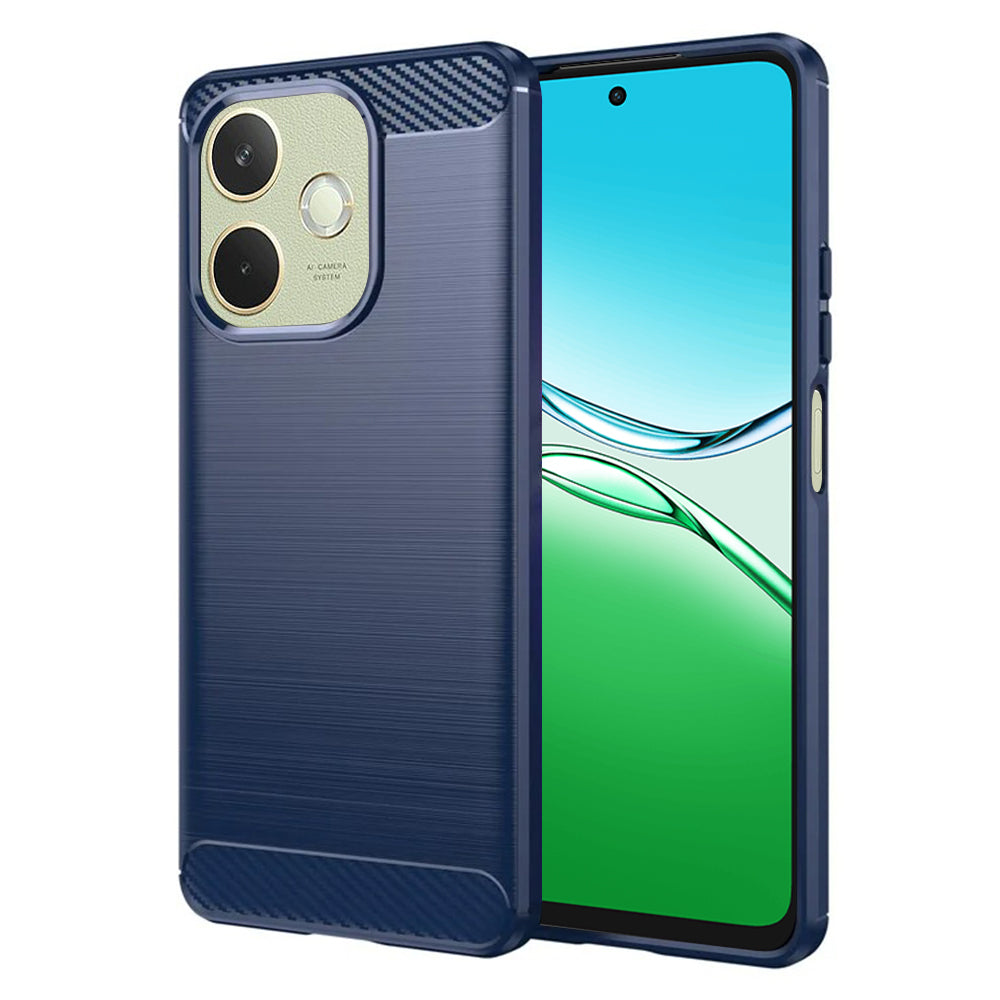 Fodral för Oppo A5 Pro 4G / A5 Pro, Techsuit, Kolfiber, Blå