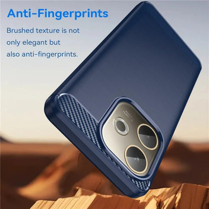 Fodral för Oppo A5 Pro 4G / A5 Pro, Techsuit, Kolfiber, Blå
