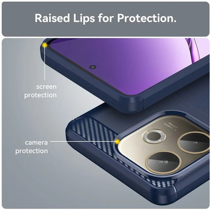 Fodral för Oppo A5 Pro 4G / A5 Pro, Techsuit, Kolfiber, Blå