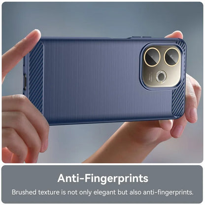 Fodral för Oppo A5 Pro 4G / A5 Pro, Techsuit, Kolfiber, Blå