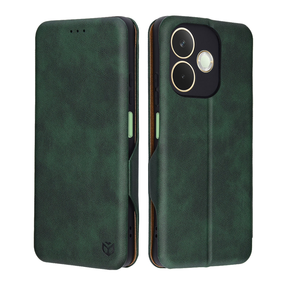Fodral för Oppo A5 Pro 4G / A5 Pro, Techsuit, Safe Wallet Plus, Grön