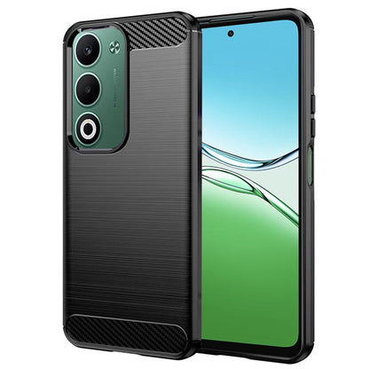 Fodral för Oppo A5 4G, Techsuit, Kolfiber, Svart