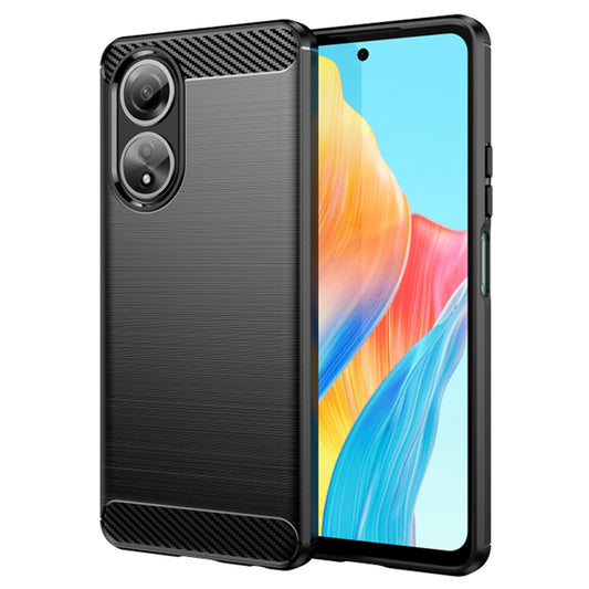 Fodral för Oppo A58 4G, Techsuit, Kolfiber, Svart