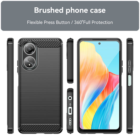Fodral för Oppo A58 4G, Techsuit, Kolfiber, Svart