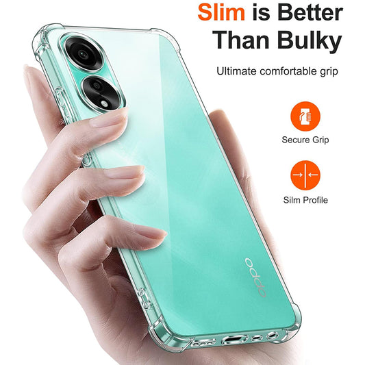 Fodral för Oppo A58 4G, Techsuit, Stötsäker Klar, Transparent