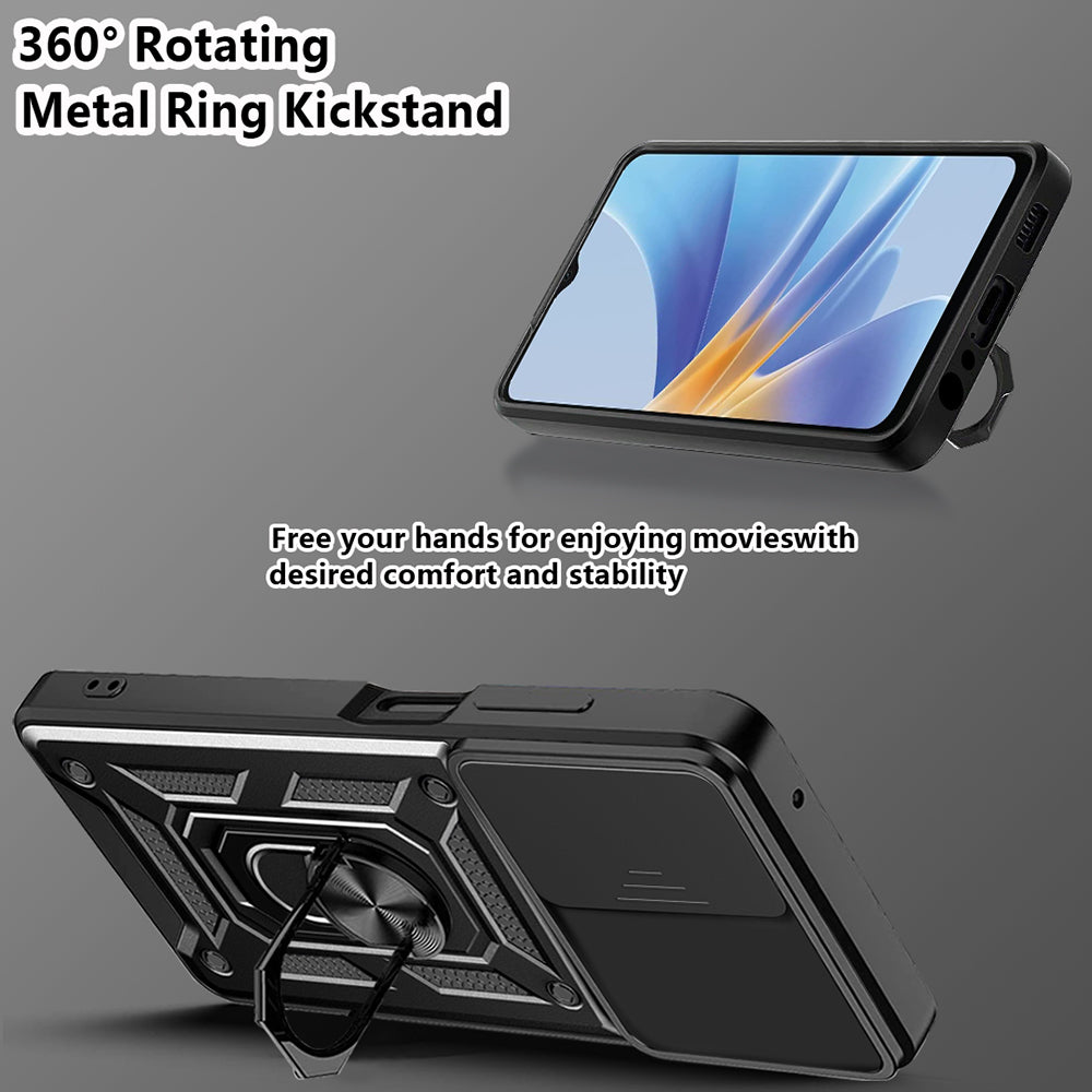 Fodral för Oppo A58 5G / A78 5G, Techsuit, CamShield, Svart