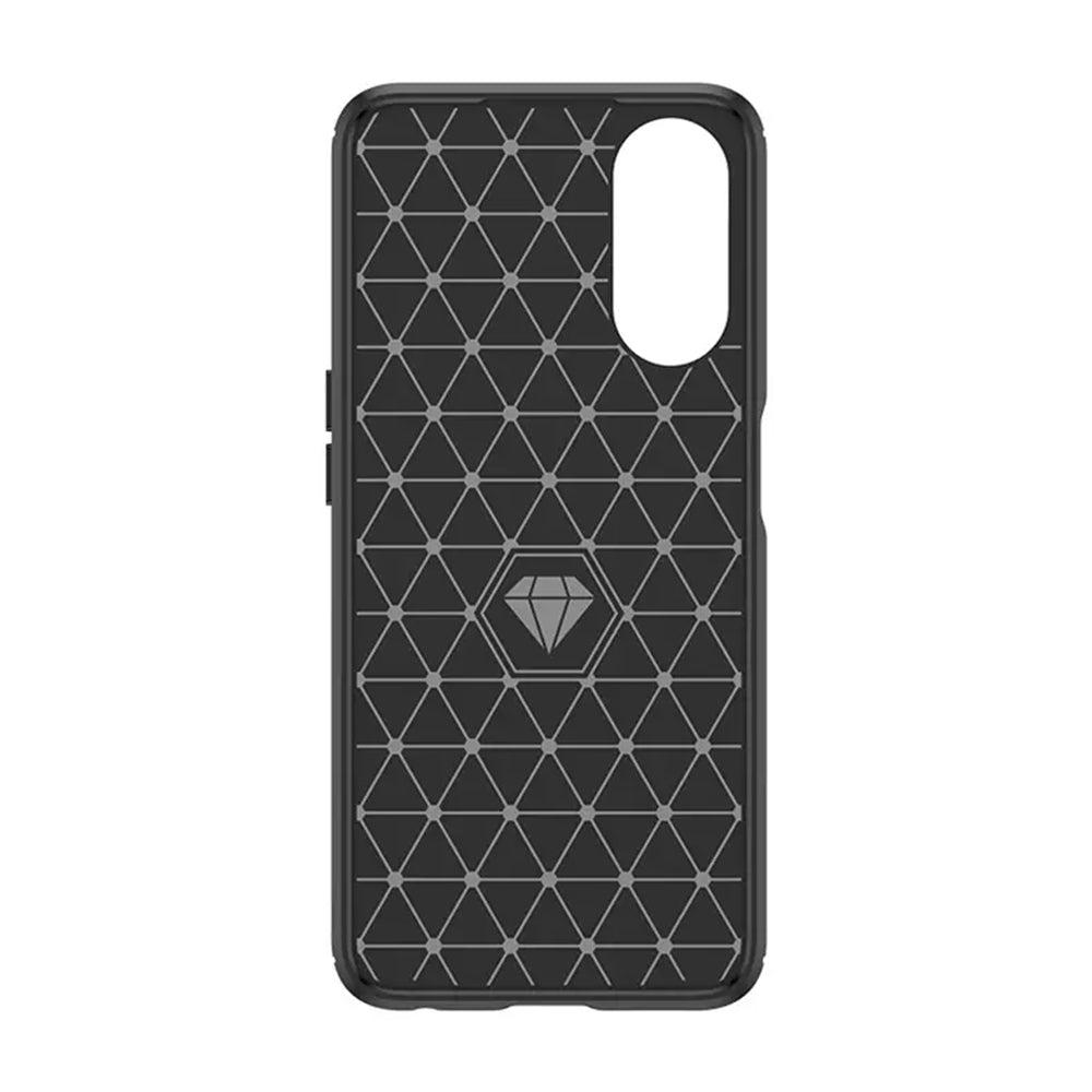 Fodral för Oppo A58 5G / A78 5G, Techsuit, Kolfiber, Svart
