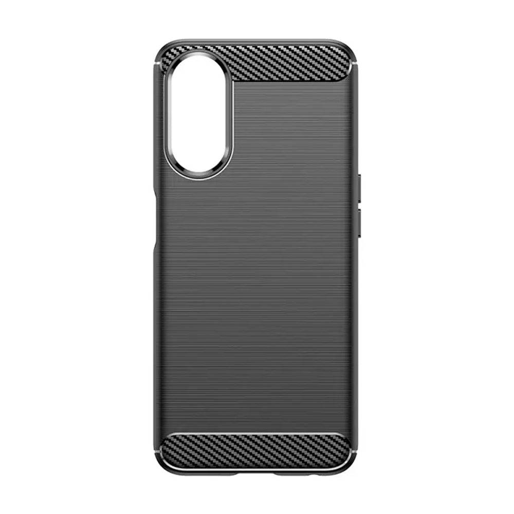 Fodral för Oppo A58 5G / A78 5G, Techsuit, Kolfiber, Svart