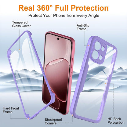 Fodral för Oppo A6 Pro 5G / A6 Pro 4G, Techsuit, ColorVerse 360, Lila