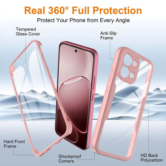 Fodral för Oppo A6 Pro 5G / A6 Pro 4G, Techsuit, ColorVerse 360, Rosa