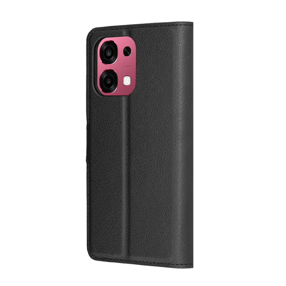 Fodral för Oppo A6 Pro 5G / A6 Pro 4G, Techsuit, Leather Folio, Svart