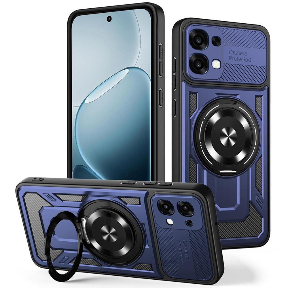 Fodral för Oppo A6 Pro 5G / A6 Pro 4G, Techsuit, RuggedCam, Blå