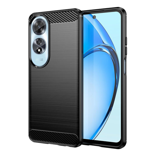 Fodral för Oppo A60, Techsuit, Kolfiber, Svart