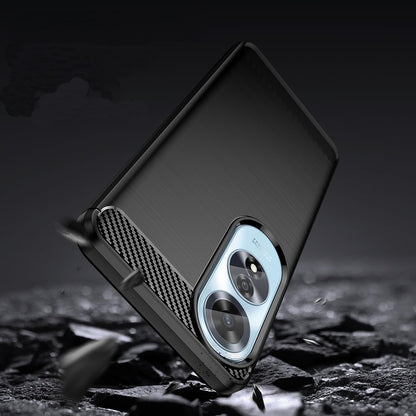 Fodral för Oppo A60, Techsuit, Kolfiber, Svart
