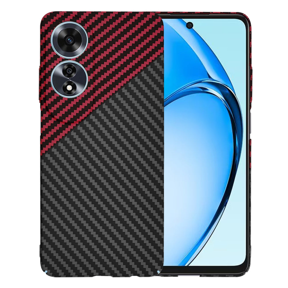Fodral för Oppo A60, Techsuit, Carbonite FiberShell, Svart Röd