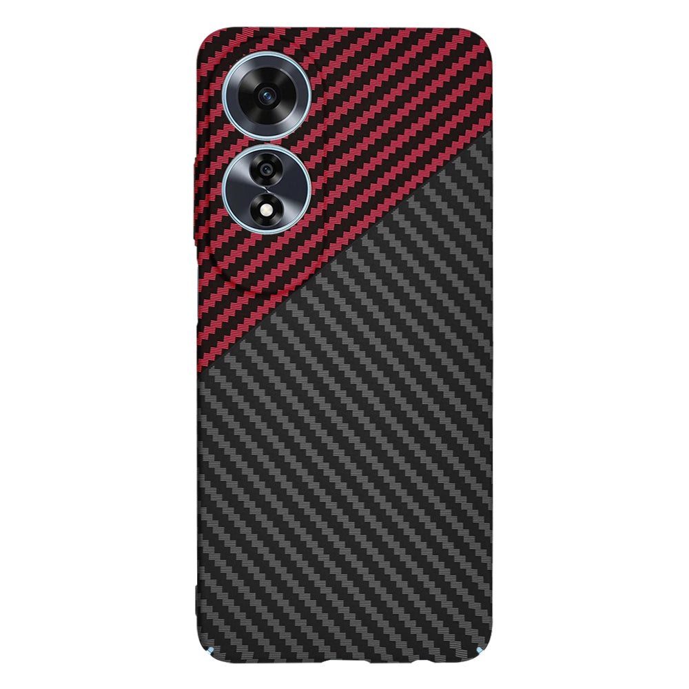 Fodral för Oppo A60, Techsuit, Carbonite FiberShell, Svart Röd