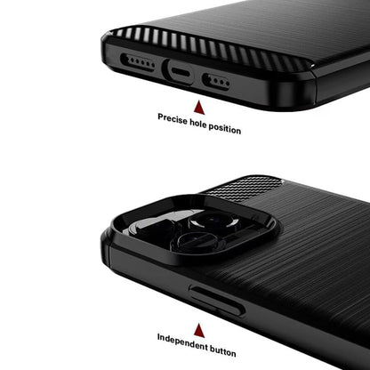 Fodral för Oppo A6k 4G / A6x 4G / A6x / A6 4G, Techsuit, Kolfiber, Blå