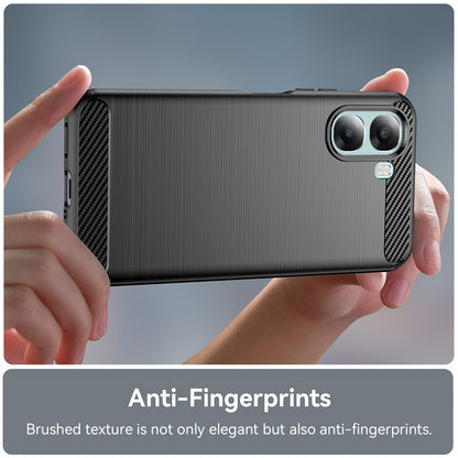 Skyddsfodral för Oppo A6x 4G / A6x, Techsuit, Kolfiber, Svart