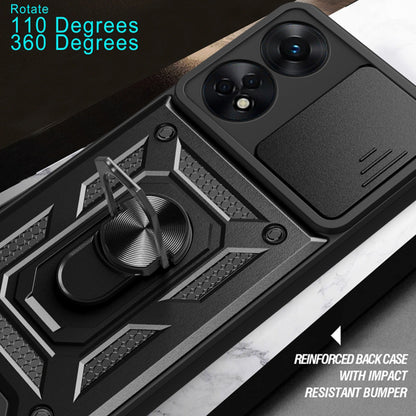 Fodral för Oppo A78 4G, Techsuit, CamShield, Svart