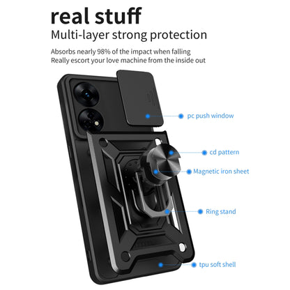 Fodral för Oppo A78 4G, Techsuit, CamShield, Svart