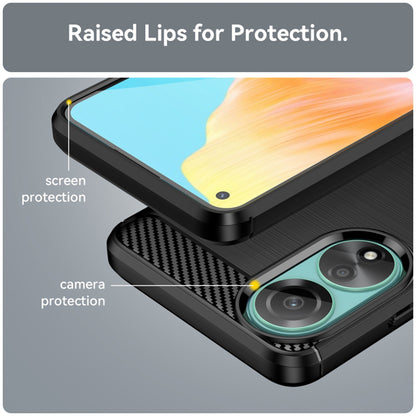 Fodral för Oppo A78 4G, Techsuit, Kolfiber, Svart