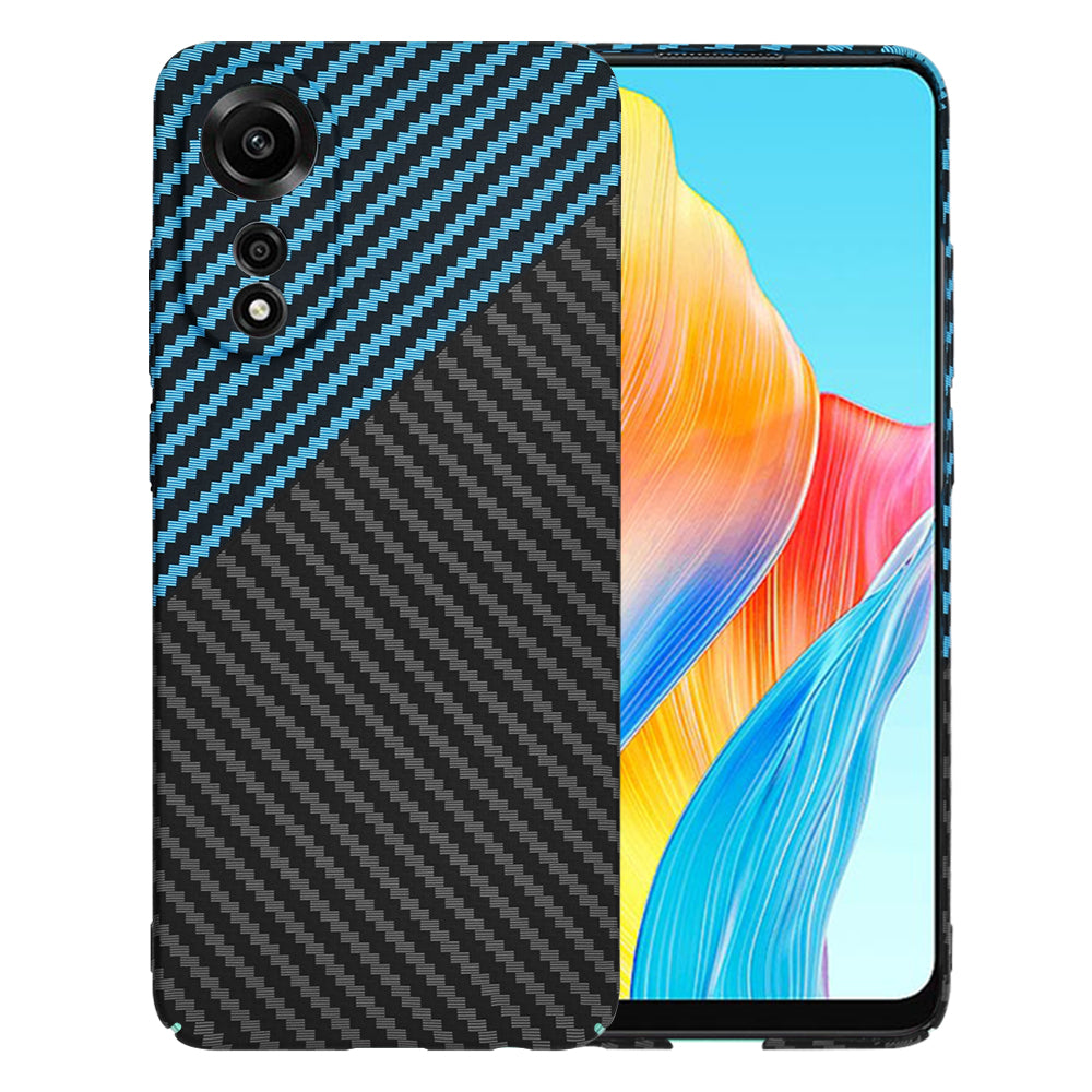 Fodral för Oppo A78 4G, Techsuit, Carbonite FiberShell, Svart Bleu