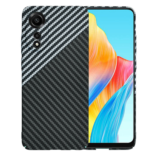Fodral för Oppo A78 4G, Techsuit, Carbonite FiberShell, Svart Grå