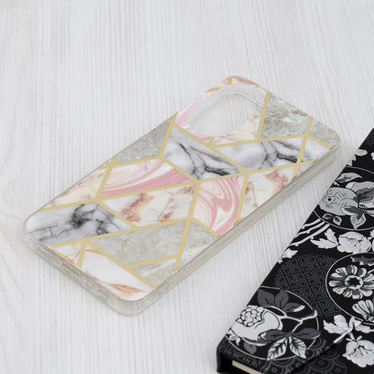 Fodral för Oppo A78 4G, Techsuit, Marble, Rosa